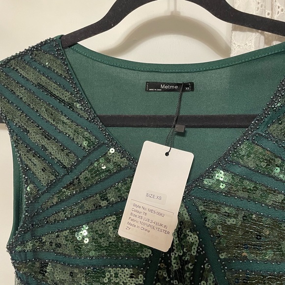 Green Sequin Top - Picture 2 of 5